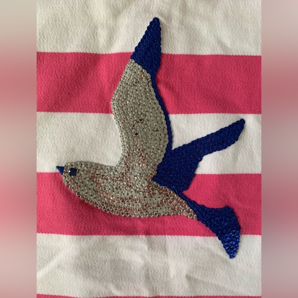 GYMBOREE GIRLS- SEQUIN SEAGULL PINK STRIPE DRESS sz 5 - Picture 5 of 7